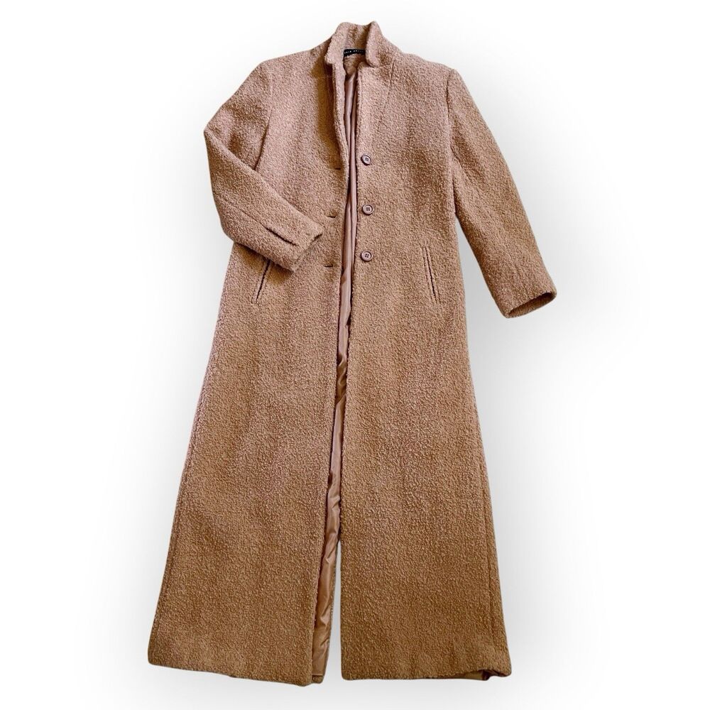 DALE DRESSIN Vintage Maxi Coat Small Curly Wool Boucle Long Duster USA - Picture 8 of 9